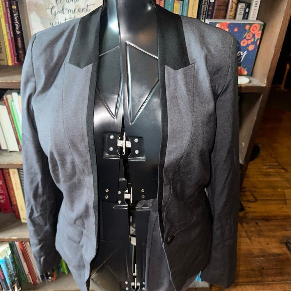 Banana Republic professional black & gray stretchy 4 blazer